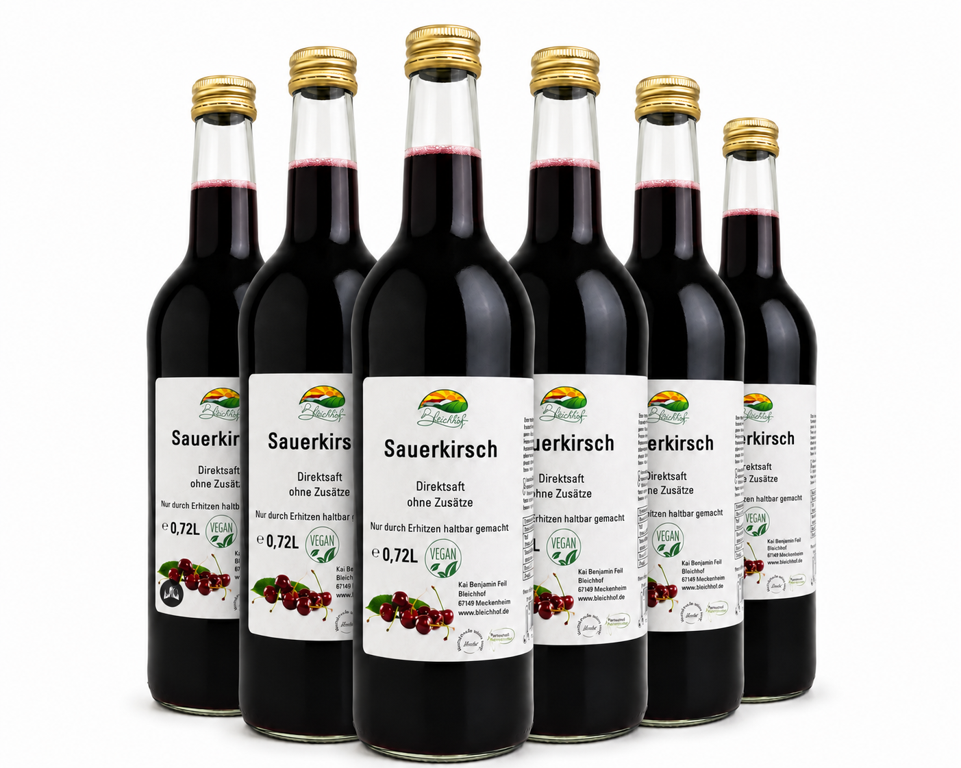 BLEICHHOF®  Sauerkirschsaft - Direktsaft, vegan (6x0,72l)