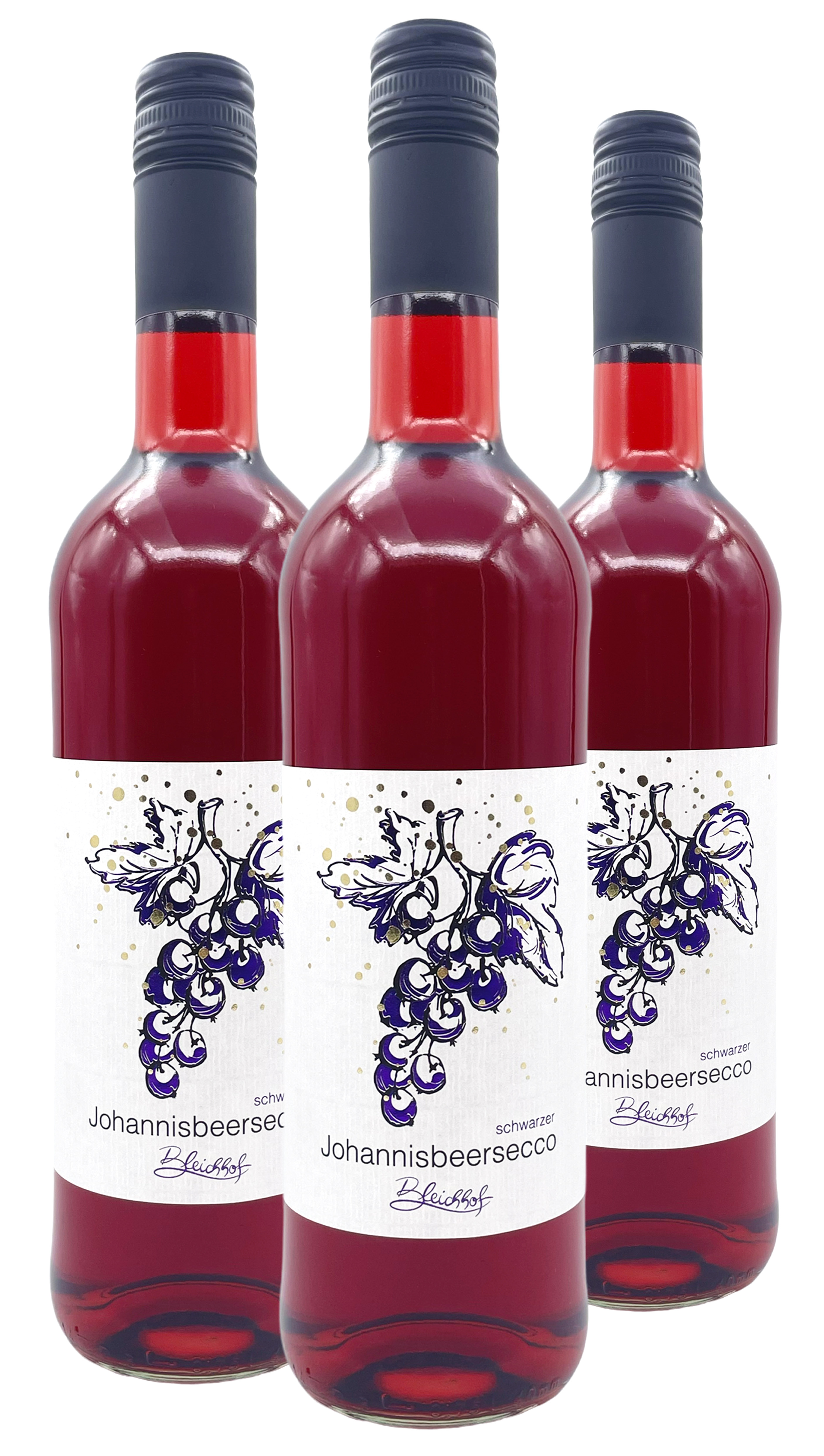 BLEICHHOF® Johannisbeersecco schwarz 10,0% vol. (3x 0,75l) BLEICHHOF® Johannisbeersecco schwarz 10,0% vol. (3x 0,75l)