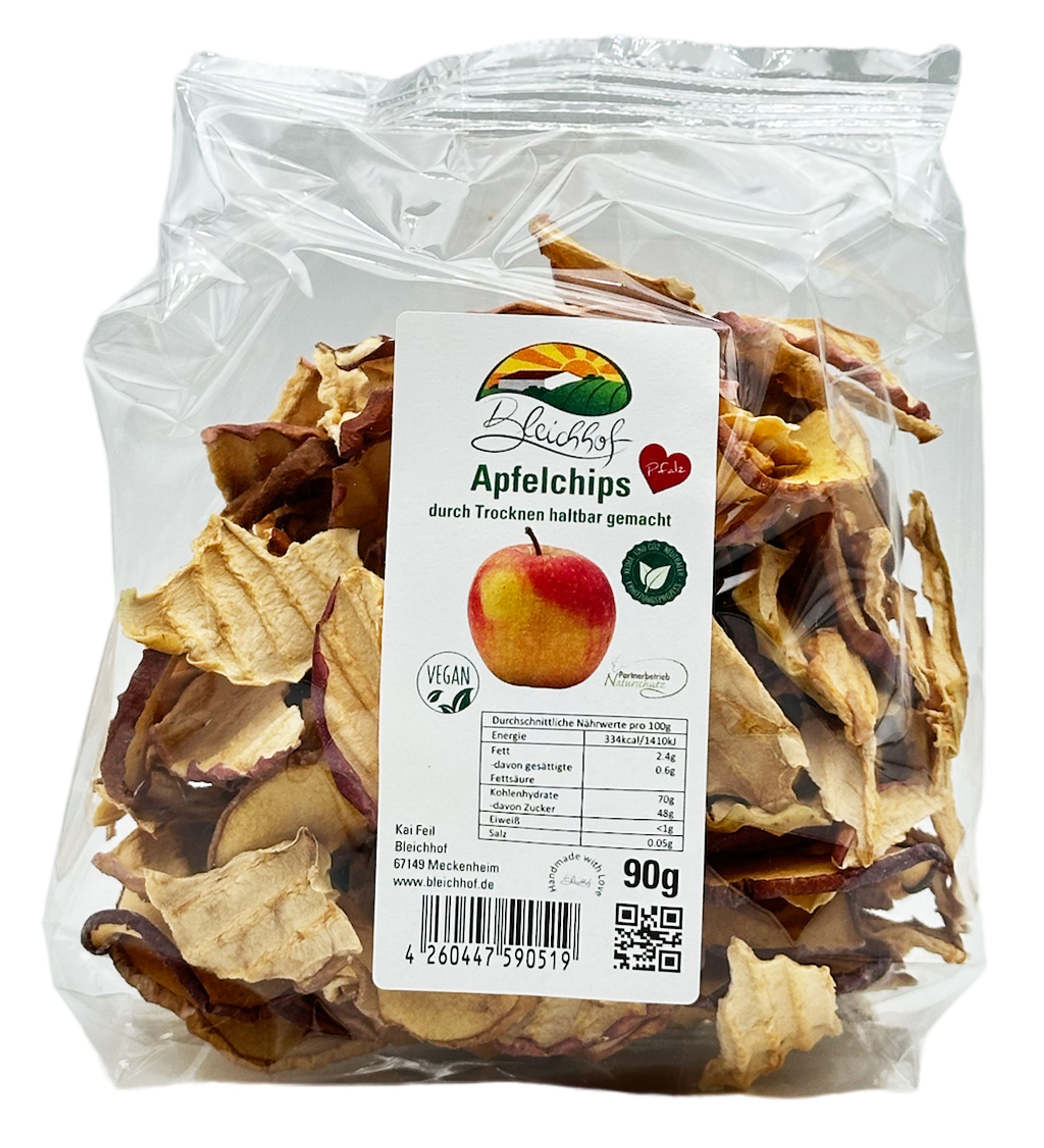 BLEICHHOF® Apfelchips Classic - Trockenfrüchte, vegan (10x90g) BLEICHHOF® Apfelchips Classic - Trockenfrüchte, vegan (10x90g)