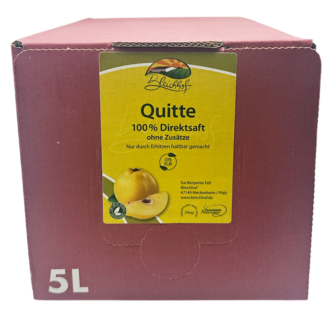 BLEICHHOF® Quittensaft - Direktsaft, vegan, Bag-in-Box (1x5l) BLEICHHOF® Quittensaft - Direktsaft, vegan, Bag-in-Box (1x5l)