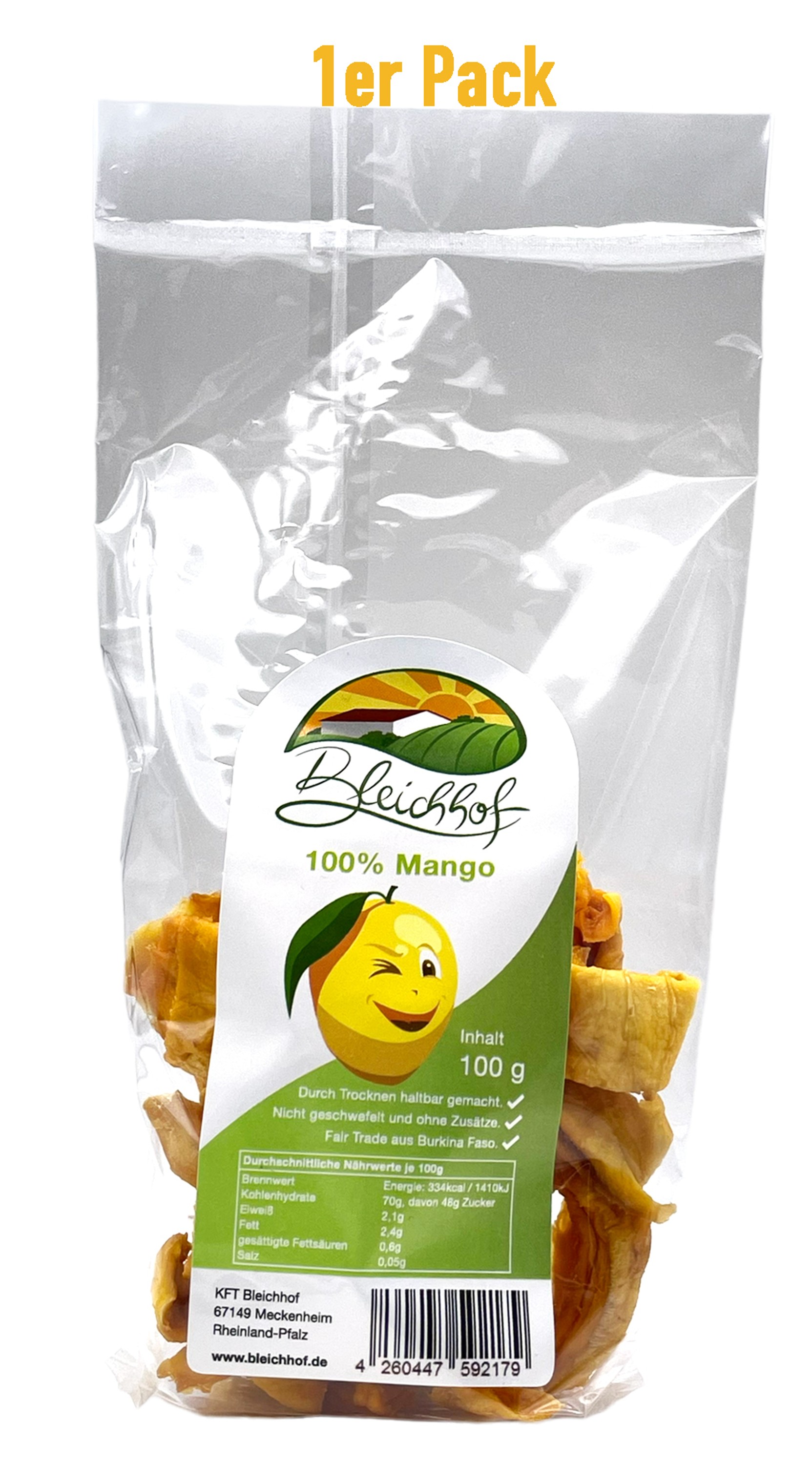 BLEICHHOF® Mangochips - dried fruit, vegan (1x100g)