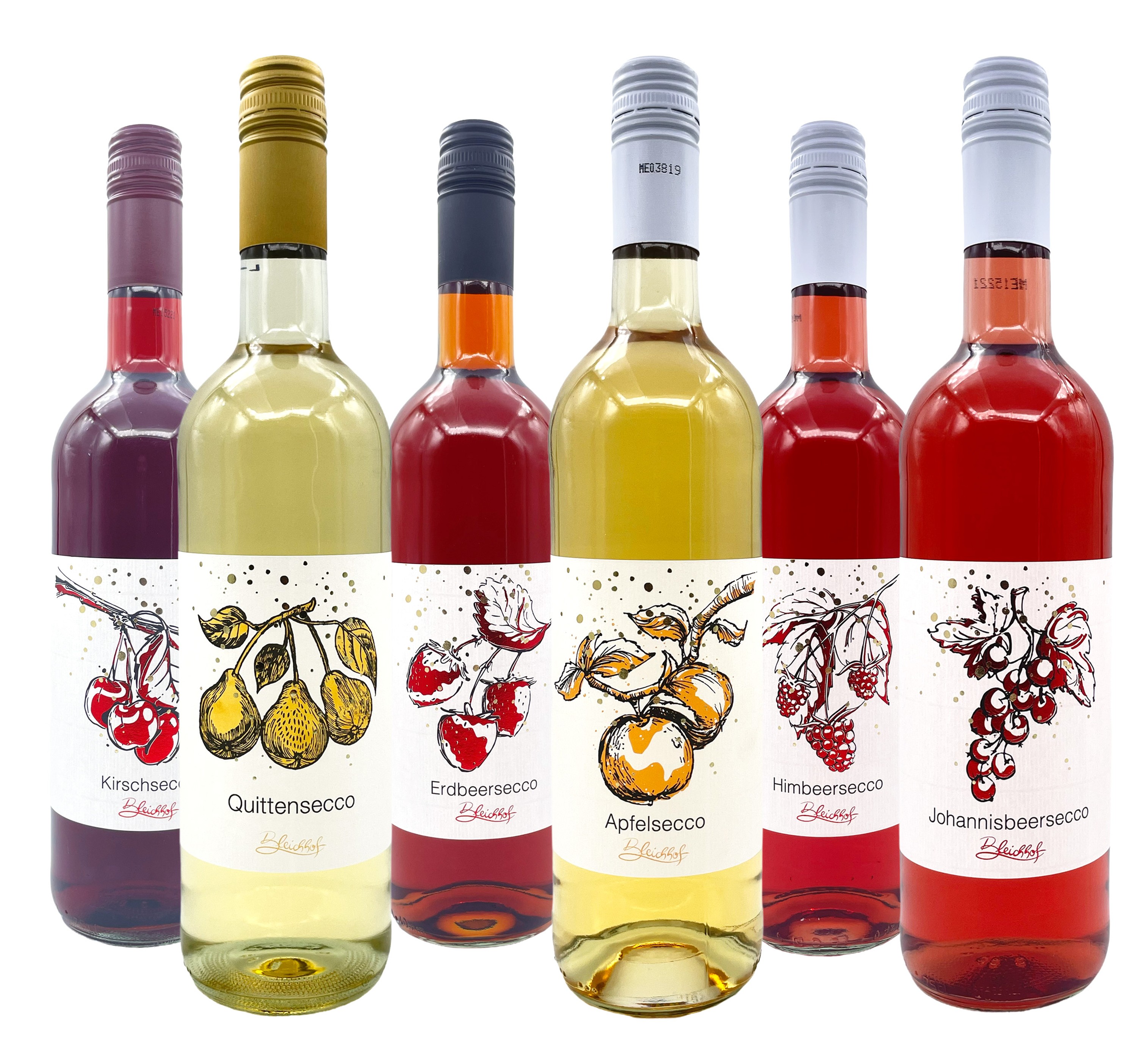 BLEICHHOF® SECCO-Mixkarton - Apfel-, roter Johannisbeer-, Erdbeer-, Quitten-, Himbeer-, Kirschsecco (6x0,75L) BLEICHHOF® SECCO-Mixkarton - Apfel-, roter Johannisbeer-, Erdbeer-, Quitten-, Himbeer-, Kirschsecco (6x0,75L)