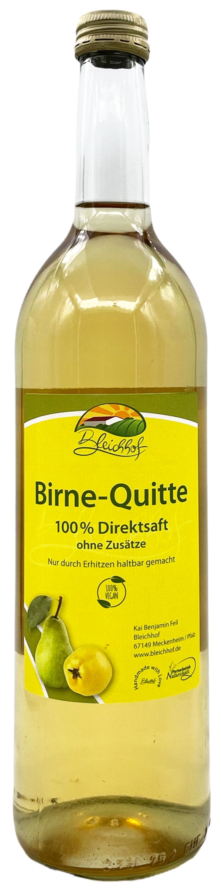 BLEICHHOF® Birnen-Quitten Saft – Direktsaft, vegan (1x 0,72l) BLEICHHOF® Birnen-Quitten Saft – Direktsaft, vegan (1x 0,72l)