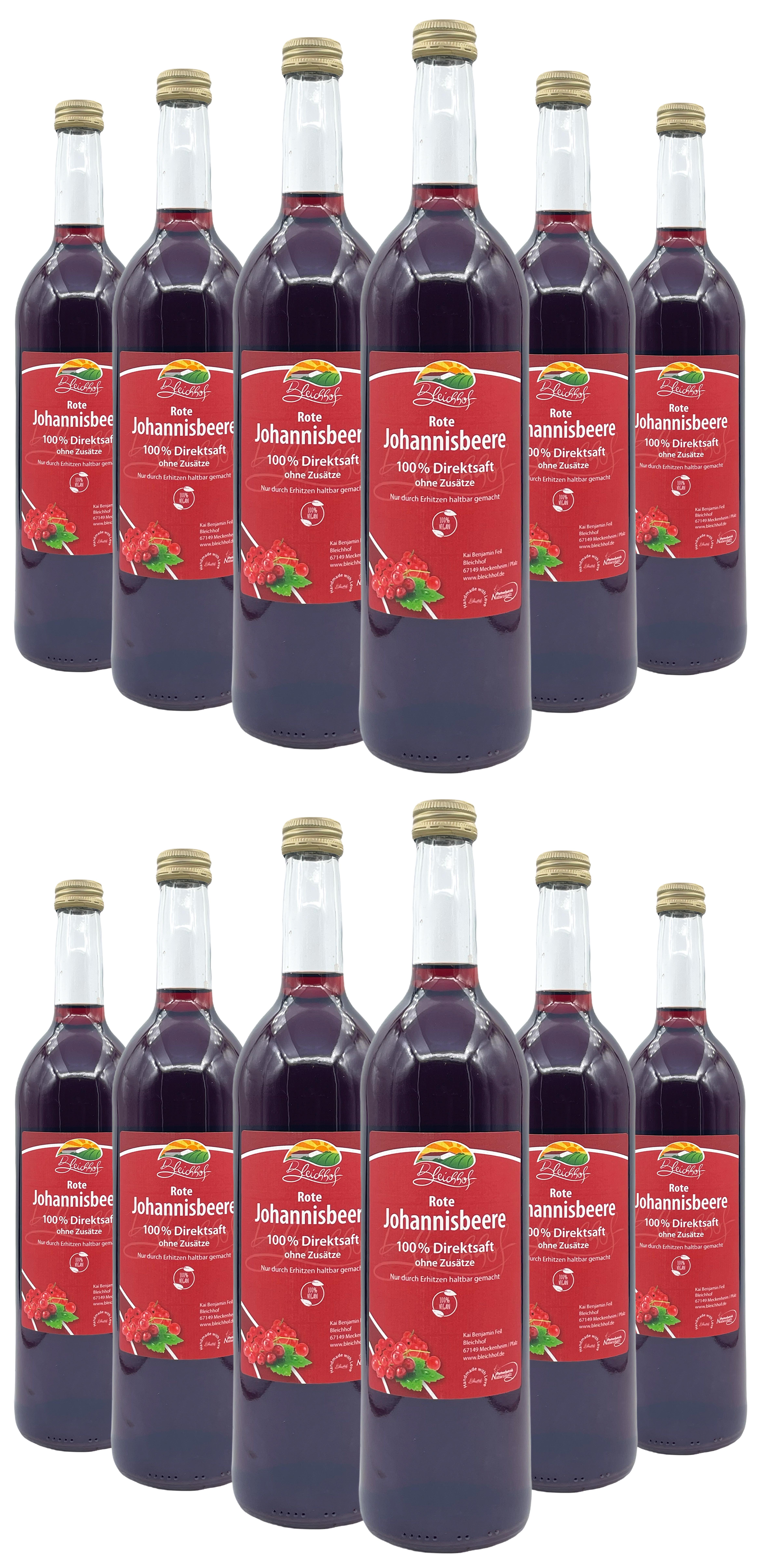 BLEICHHOF® Red currant juice - direct juice, vegan (6x0.72l)