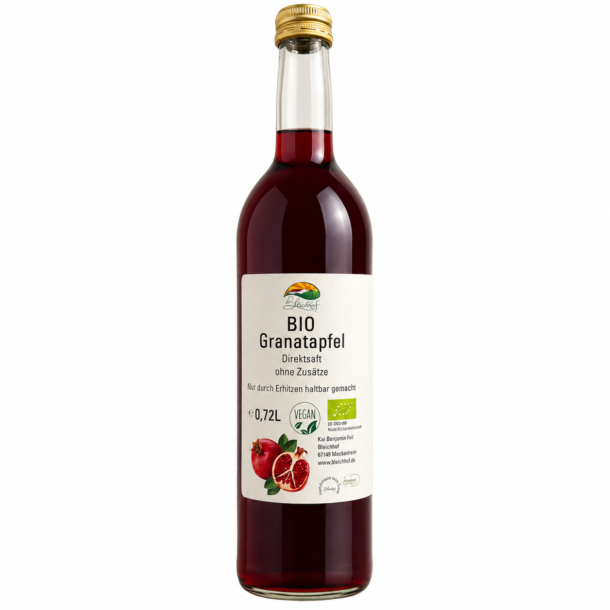 BLEICHHOF® pomegranate juice - direct juice, vegan (1x0,72L)