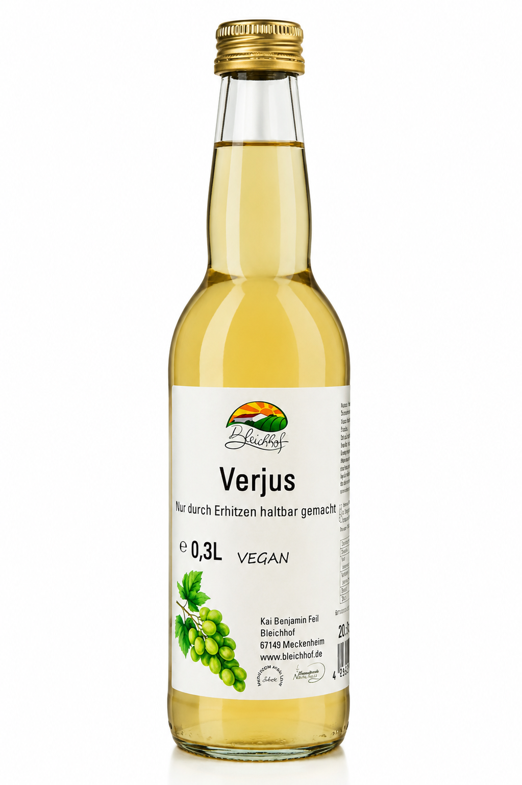 BLEICHHOF®  Verjus - aus unreifen Trauben Direktsaft, vegan (1x0,3l)