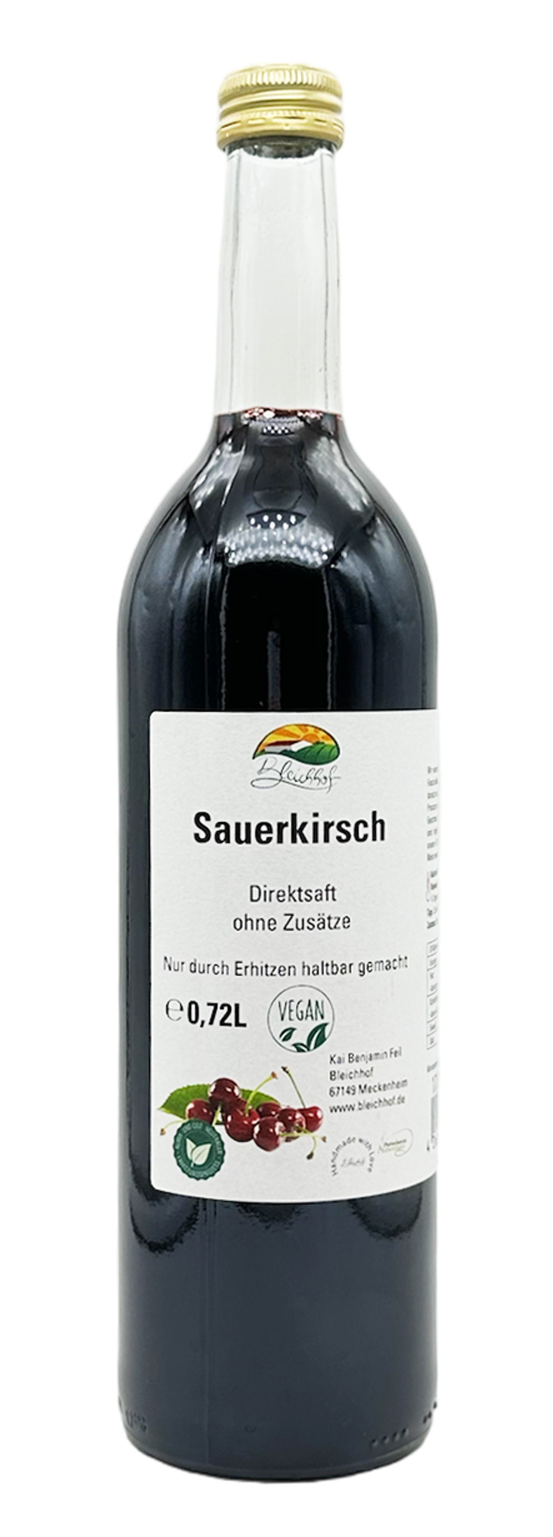 BLEICHHOF®  Sauerkirschsaft - Direktsaft, vegan (3x0,72l)