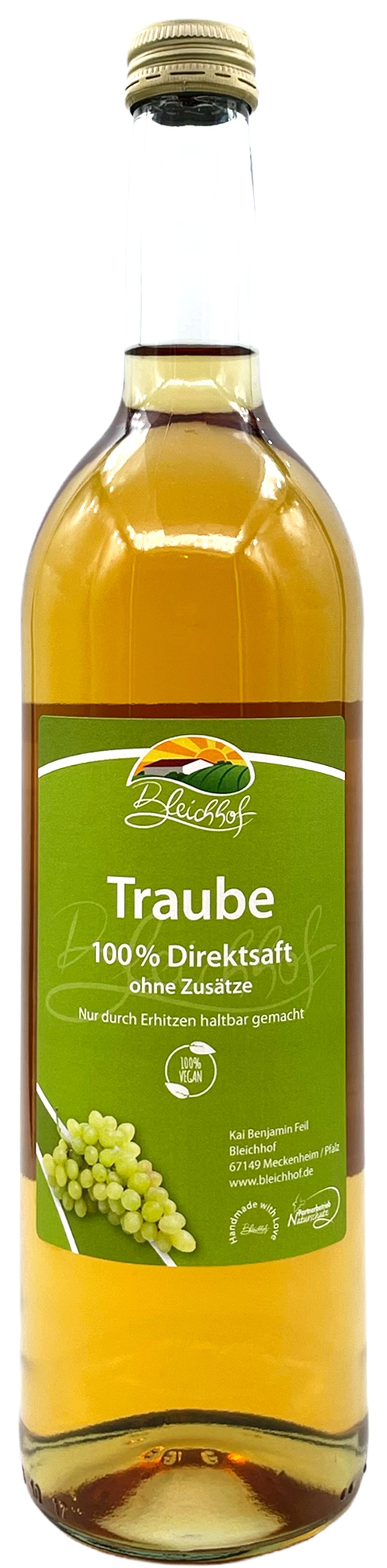 BLEICHHOF® Traubensaft (weiß) - Direktsaft, vegan (1x0,72l) BLEICHHOF® Traubensaft (weiß) - Direktsaft, vegan (1x0,72l)