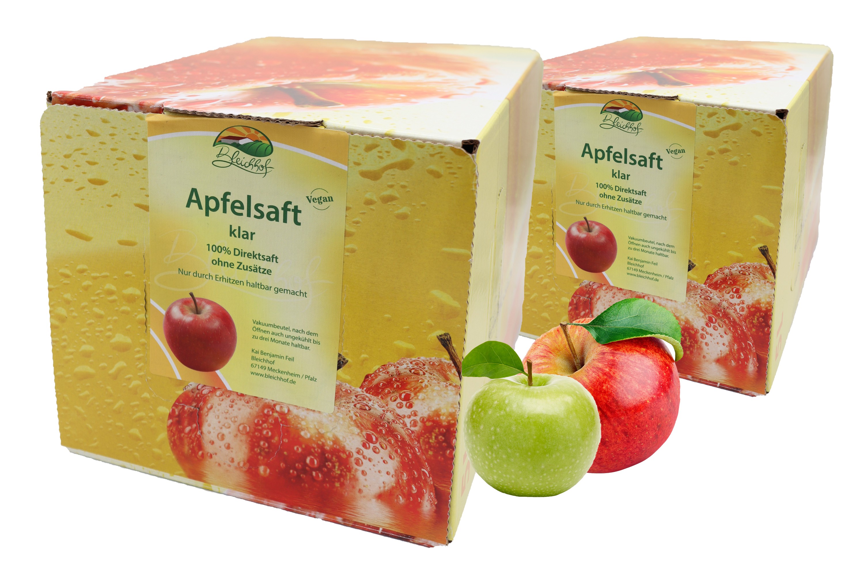 BLEICHHOF® Apfelsaft klar - Direktsaft, vegan, Bag-in-Box (2x5l) BLEICHHOF® Apfelsaft klar - Direktsaft, vegan, Bag-in-Box (2x5l)